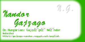 nandor gajzago business card